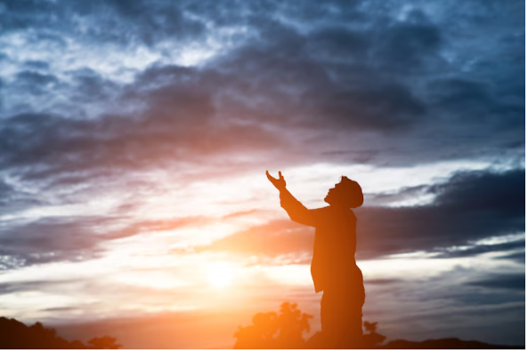 Man praying wondering if God can answer prayers